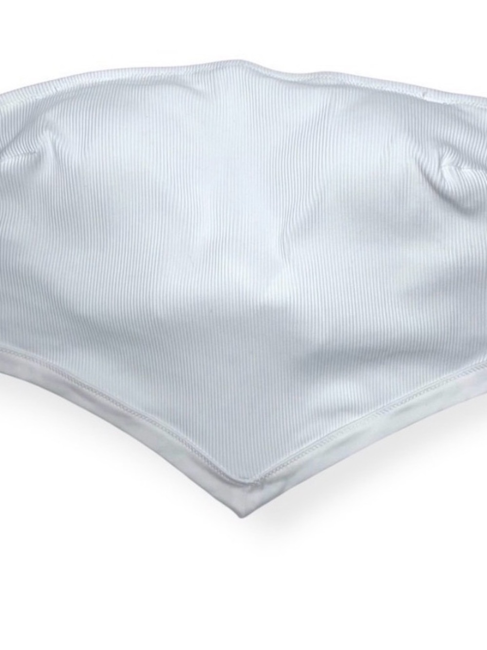 aerie White Ribbed Bikini handkerchief top